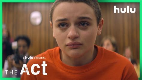 The act trailer - The Act is an American biographical crime drama television limited series that premiered in eight parts on March 20, 2019, on Hulu.The plot is based on the life of Gypsy Rose Blanchard and the murder of her mother, Dee Dee Blanchard, who was accused of abusing her daughter by fabricating illness and disabilities as a direct consequence of Munchausen syndrome by proxy. 